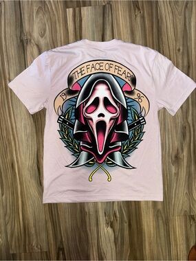 Pink Ghostface Scream Shirt Size M